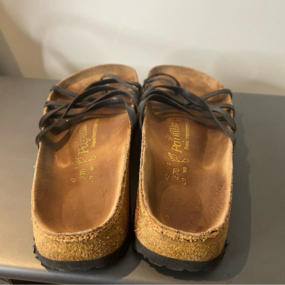 PAPILLIO BY BIRKENSTOCK Salamanca Indio Black Strappy Sandals size 42 W11 M9 - Picture 2 of 7